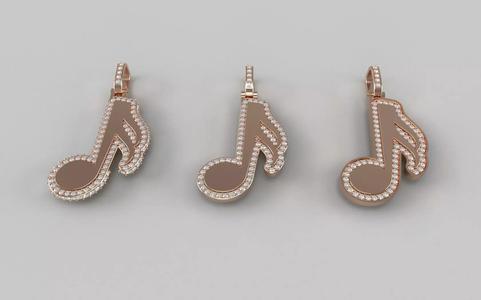 Music Note Pendants - Semiquaver v1