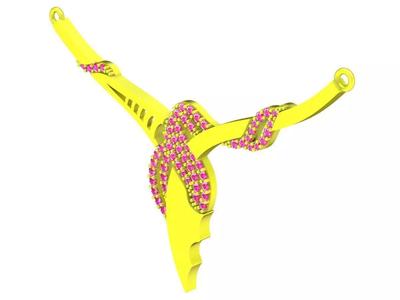 6298 Korean Diamond Necklace Pendant