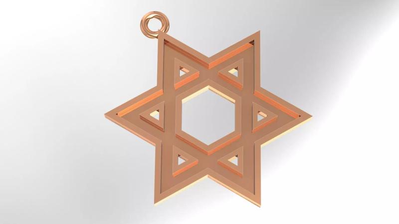 Star of David Necklace Charm Pendant