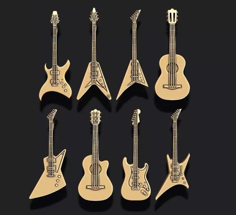 Guitar pendants pack