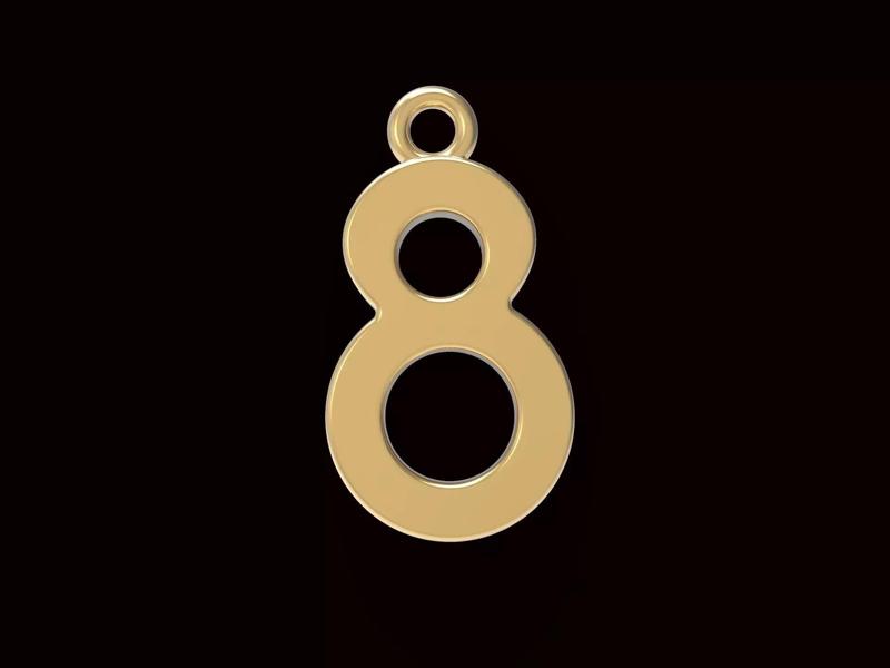 pendant number eight 8