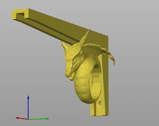 Shelf bracket dragon ring