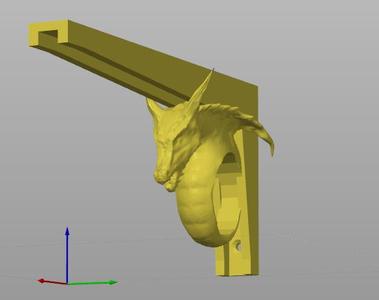 Shelf bracket dragon ring