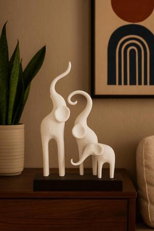 Minimalist Elephant Family Sculpture