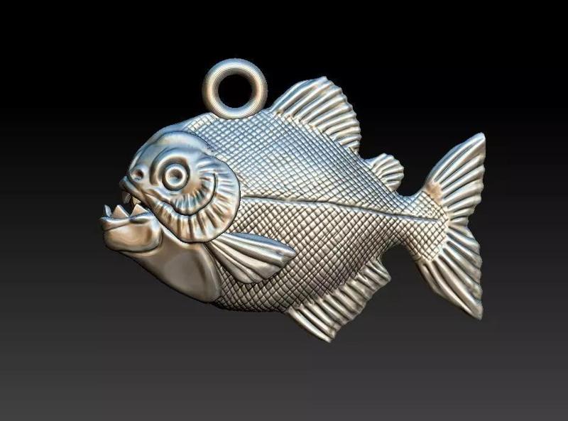 Piranhas fish pendant