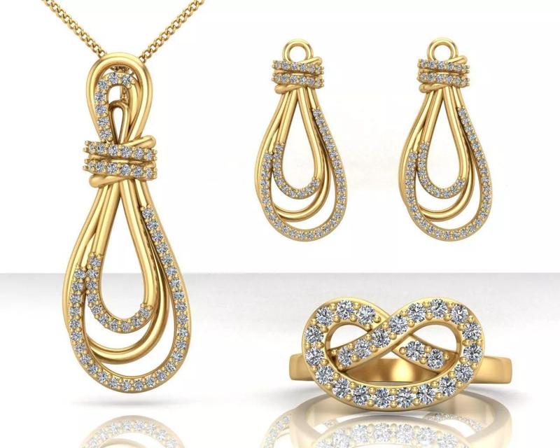 Knot set jewelry
