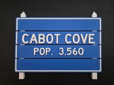 Cabot Cove Replica Sign 