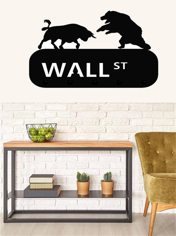 KEY RACK, CHARGING BULL, BEAR, FINANCIAL ICON