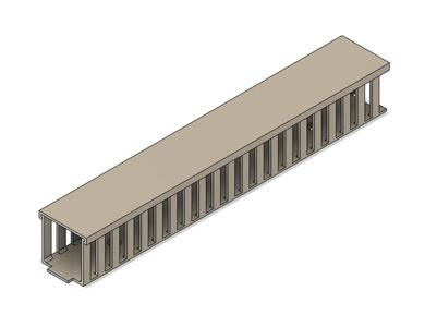 40mm x 40mm x 294mm PC Desk Modular Cable Trunking