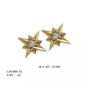 star stud earrings 3d model
