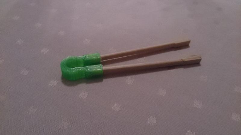 Chopsticks with wooden end