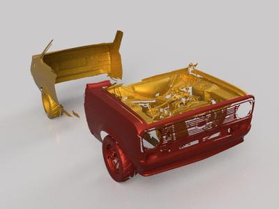 FORD ESCORT MK2 RS2000 - FRONT BUMPER & FENDER - 3D SCAN