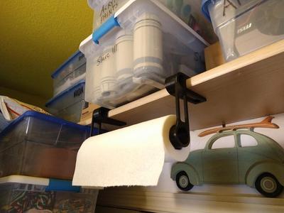 Paper Towel Roll Holder for 19.5mm (0.750in) Wood Shelving