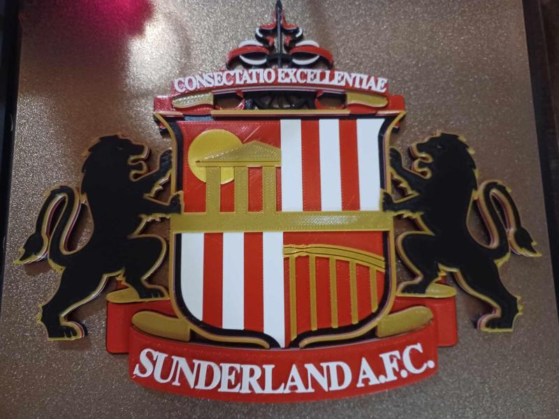 Sunderland FC Wall Plaque with Keyhole for Screw Mounting