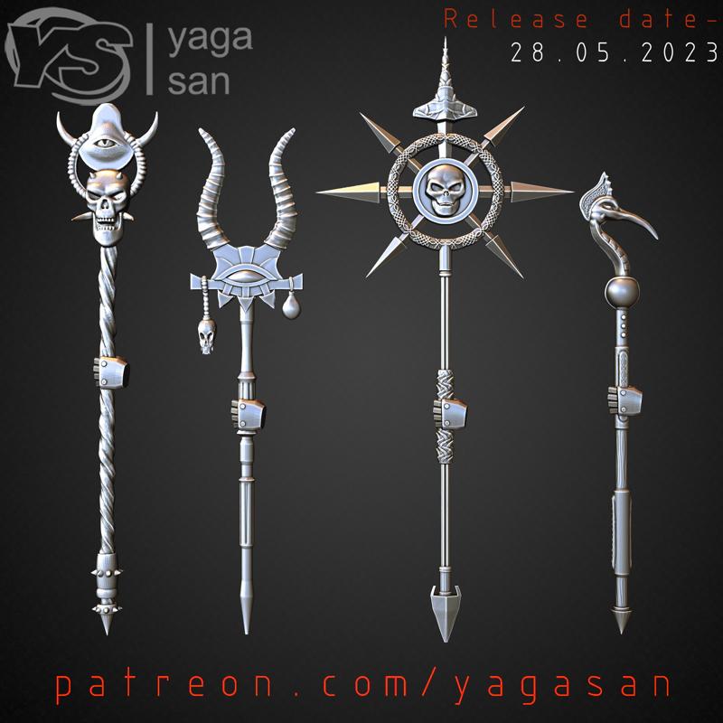 CSM Staffes KitBASH Pack with 9 Arms