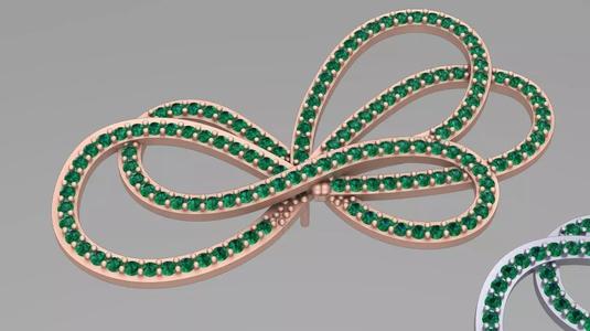 bowtie papion brooch and earrings 2nd version