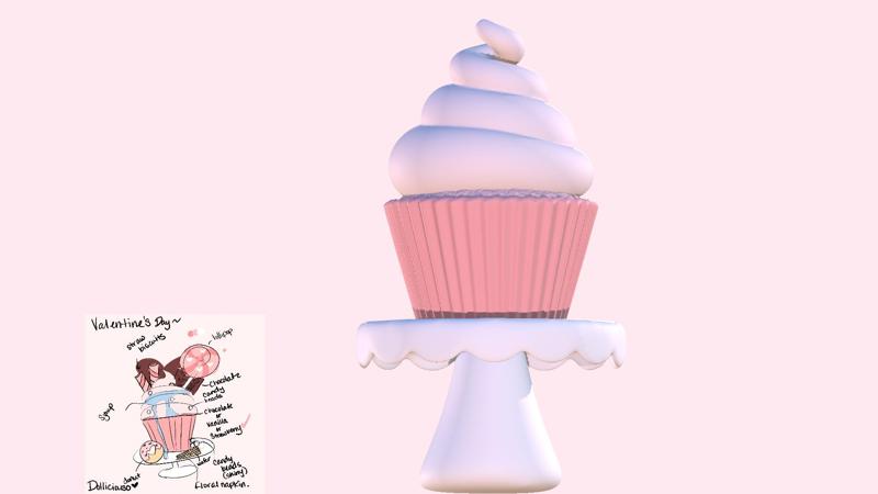 Cupcake with Texture