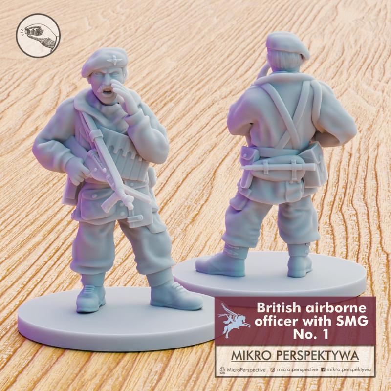 BRITISH AIRBORNE OFFICER WITH SMG NO. 1 PRESUPPORTED 28MM