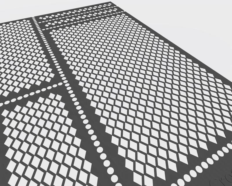 Airbrush stencil - Rhombus #2