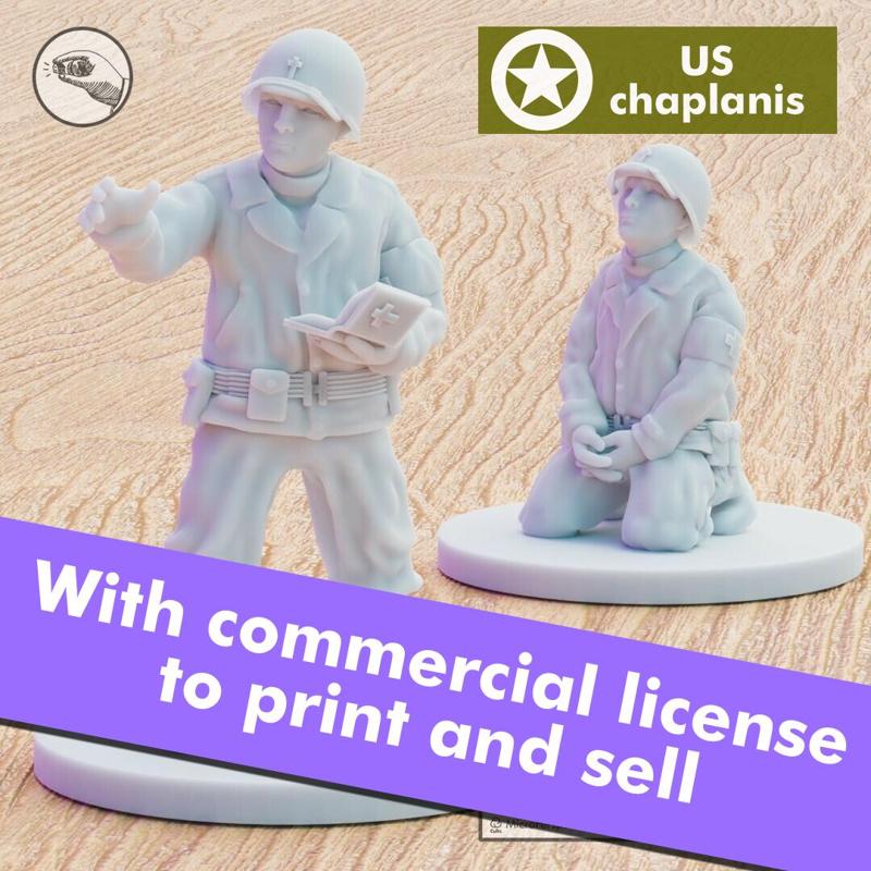 US Chaplain set 28mm supported commercial license