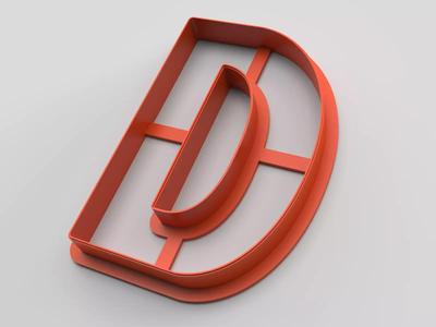 Cookie cutter - English alphabet - Letter D