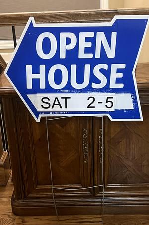 Lettering for Open House Yard Sign.