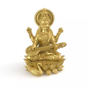 Saraswati-Mata 3D-Print Model No2 -Jewelery Murti-