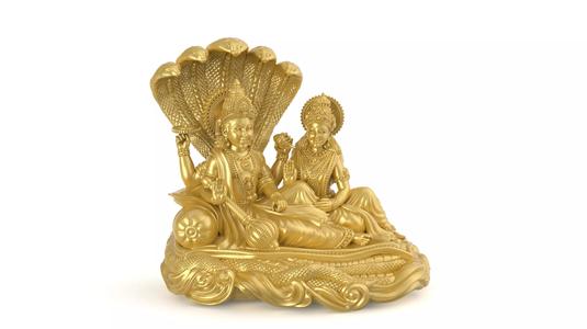 Lakshmi-Narayan 3D-Print Model No1 -Jewelery Murti-