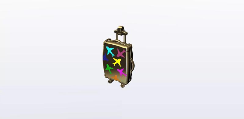 Suitcase colorful pendant