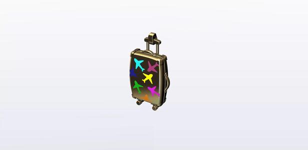Suitcase colorful pendant
