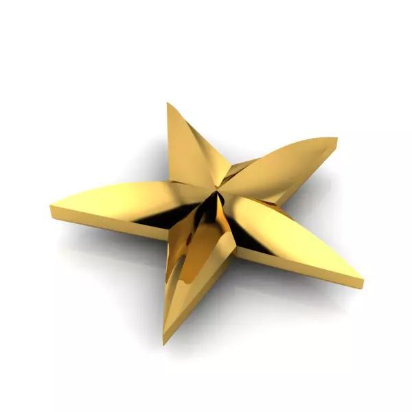 Military 3D 5 FIVE Point Star