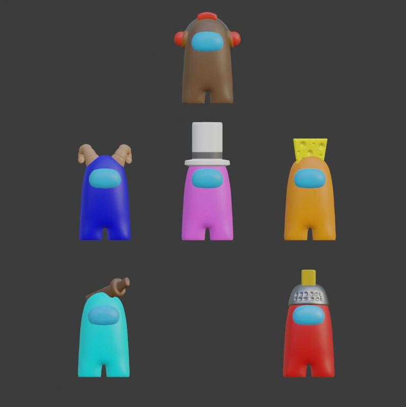 Among Us Pack 6 Gorros