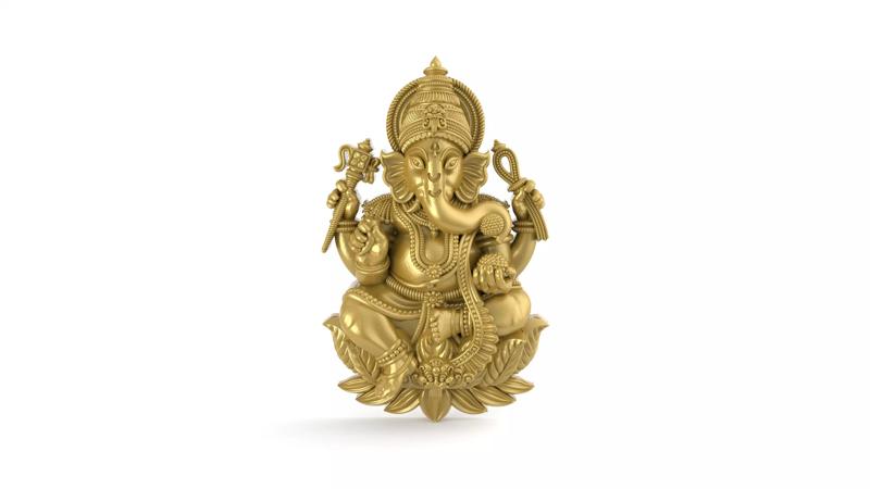 Ganesh-Ji 3D-Print-Model No5 -Jewelery Murti-