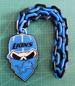 DETROIT LIONS NFL SKULL CHAIN