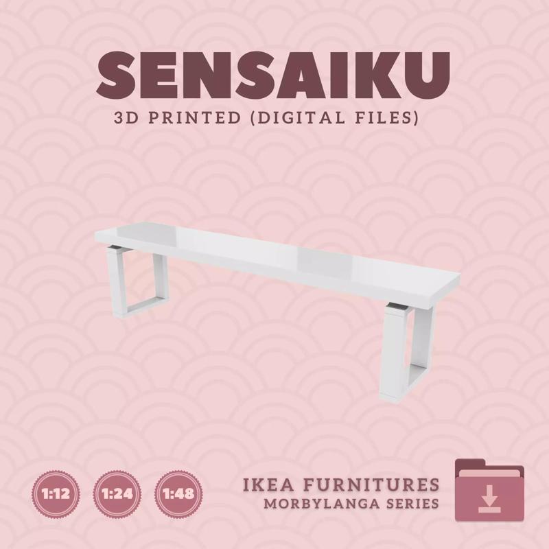 2 MORBYLANGA Bench for Miniature Dollhouse - IKEA - 3D Print