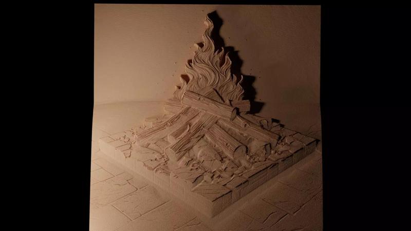 Campfire CNC 3d Print High Relief Sand Casting