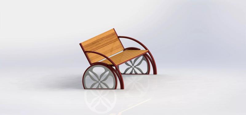 Foldig bench Steel Design