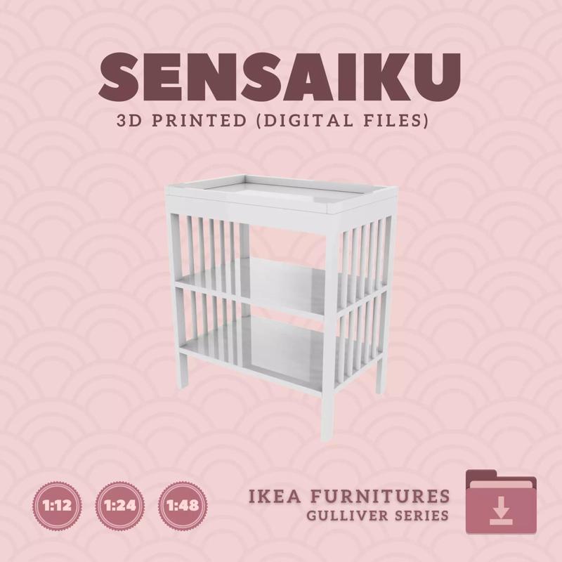 1 GULLIVER Changing Table for Mini Dollhouse - IKEA - 3D Print