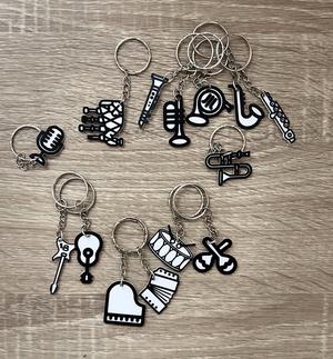 Pack 14 Music Instrument Keychains