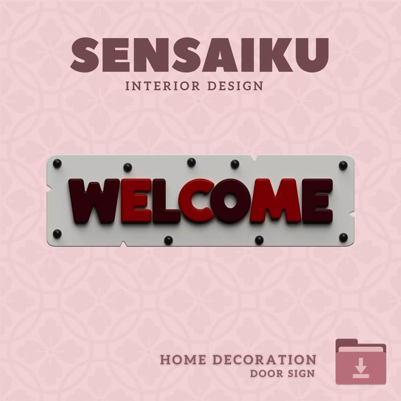Welcome Door Sign for Nursery and Preschool 3D Print File