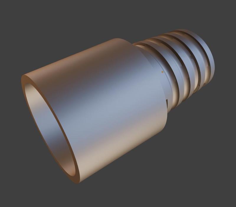 Adaptador para fixar vassouras ou rodos ao cabo de madeira padrão.