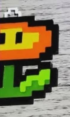 Keychain/Sphere 8 Bits Fire flower Mario