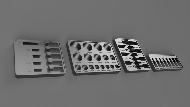 Drawer Organizers for Park Tool SBS-3 3/8" 37-Piece Socket Set