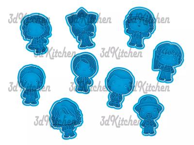 Stranger Things cookie cutters STL files 3D print model 3D print