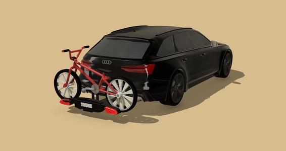 Towbar Bike Rack Thule 64 Scale for Hotwheels