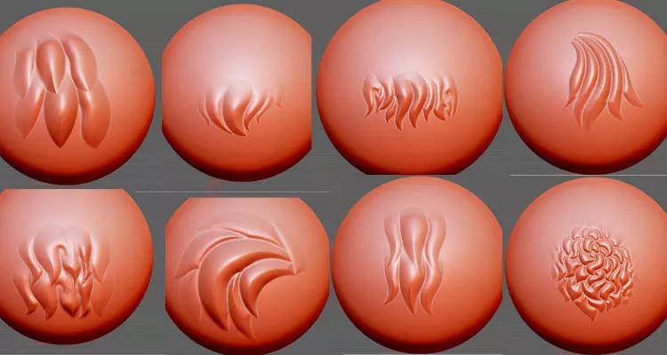 Eight animal hair ZBrush brushes downloads  including BMP format