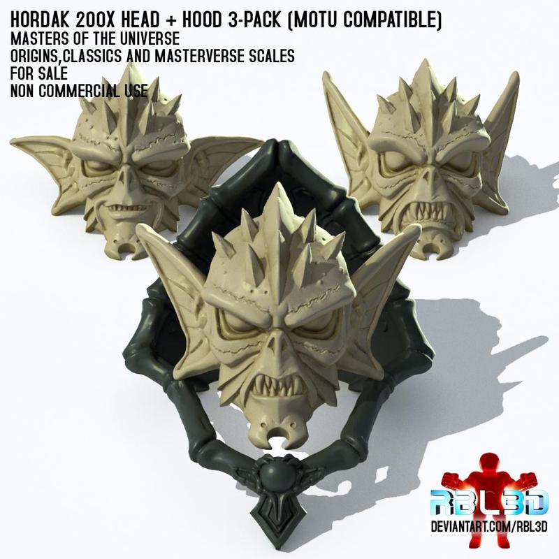 Hordak 200X heads + hood (Motu compatible)
