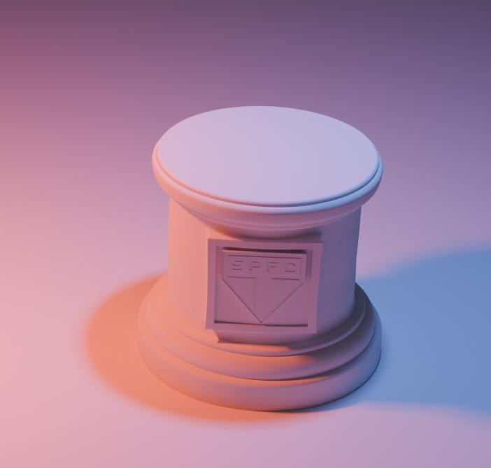 Base Estatueta Mascote São Paulo - STL para Impressão 3D