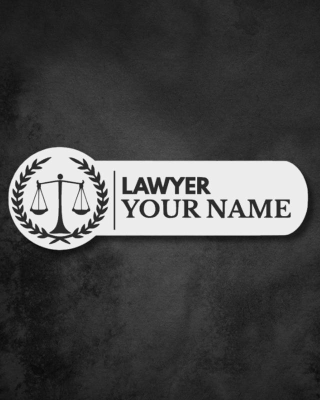 Personalized Office Sign for Lawyer -Custom Desk Name Plate