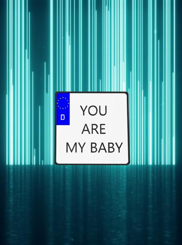 Motorcycle license plate - YOU ARE MY BABY